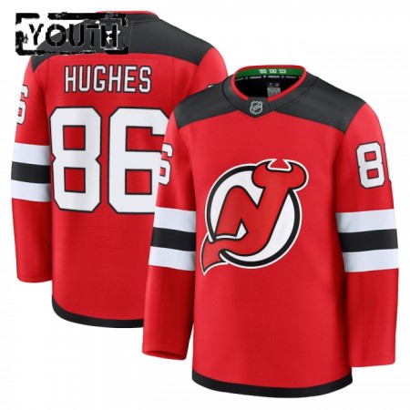 Lapsille NHL New Jersey Devils Pelipaita Fanatics Premium Jack Hughes 2024-25 koti Punainen